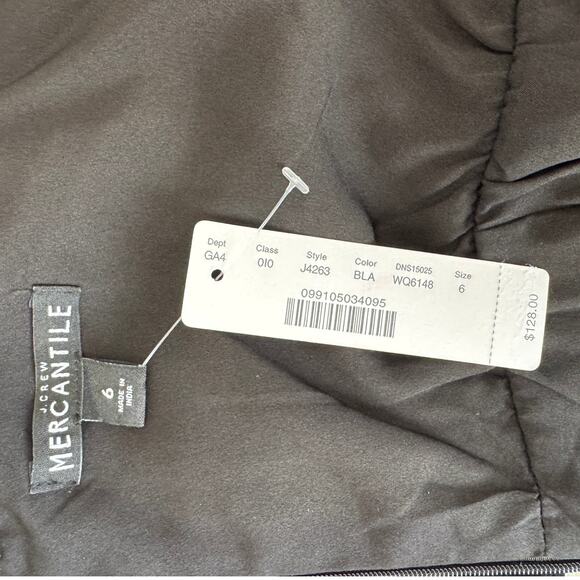 J. CREW MERCANTILE Dress Womens 6 Black White Floral Tiered Maxi Resort Wear - Picture 10 of 14